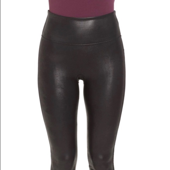 SPANX Faux Leather Leggings Sz Small - Picture 2 of 6